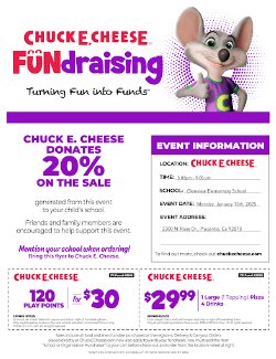 Chuck E Cheese Fundraiser